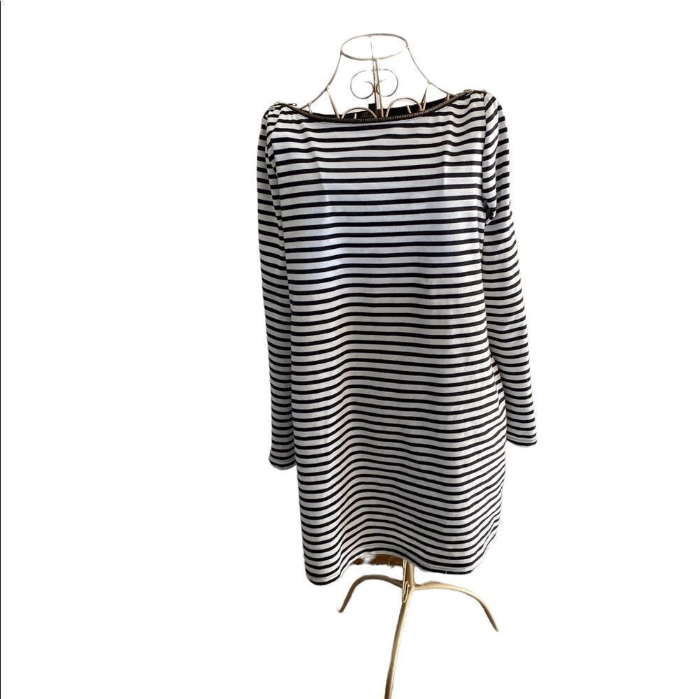 Rachel Zoe Pea in the Pod Maternity Stripe Dress Large Black White